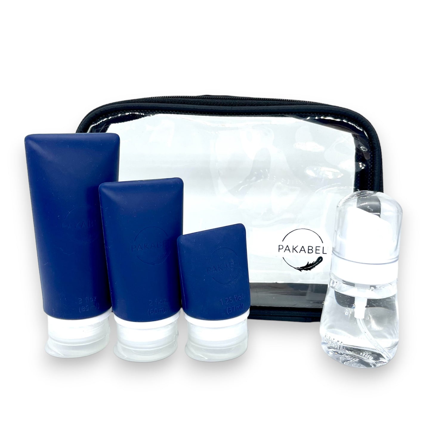 Travel Toiletry Bottle Set - Navy